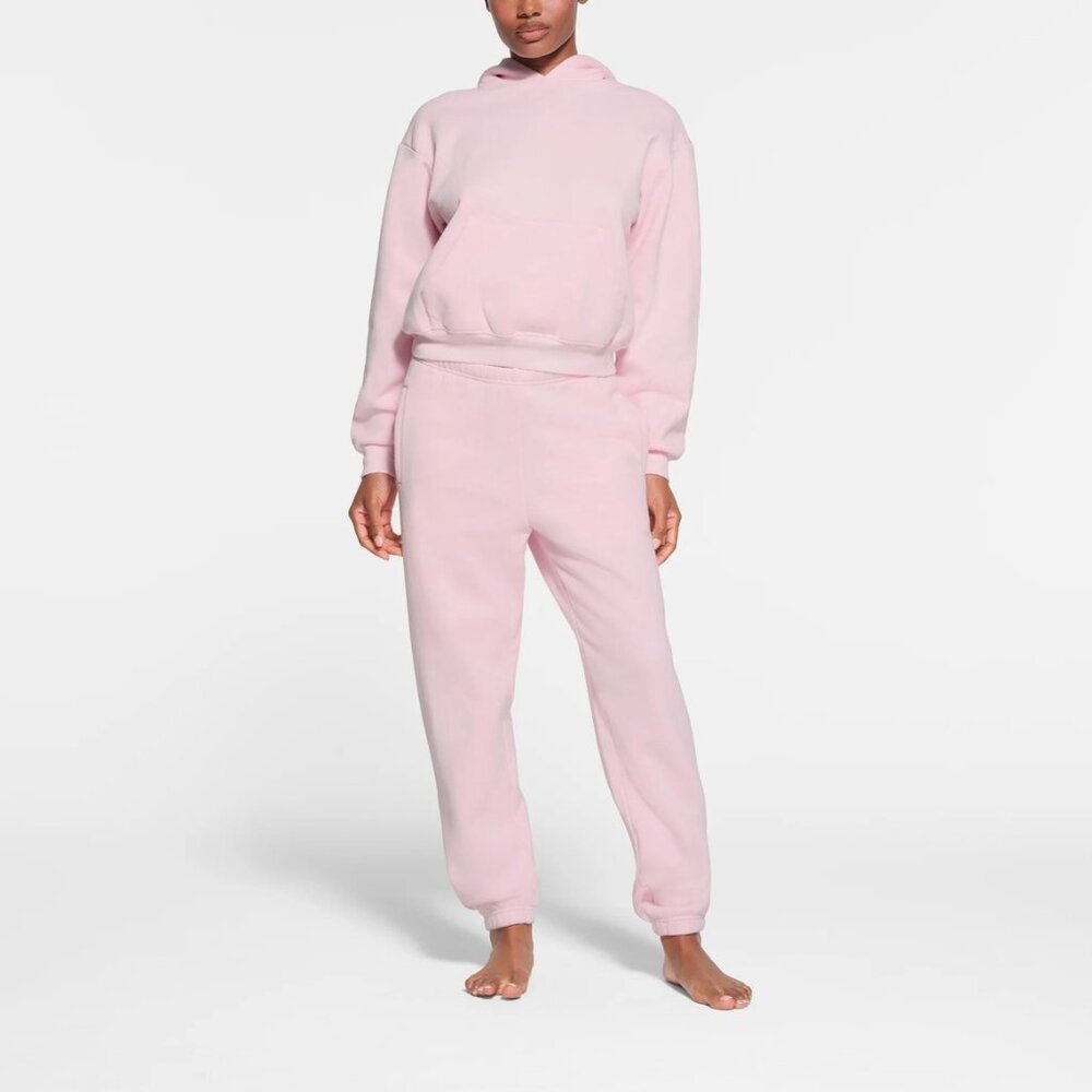 Skims Cherry Blossom Baby Pink Cotton Fleece Classic Joggers